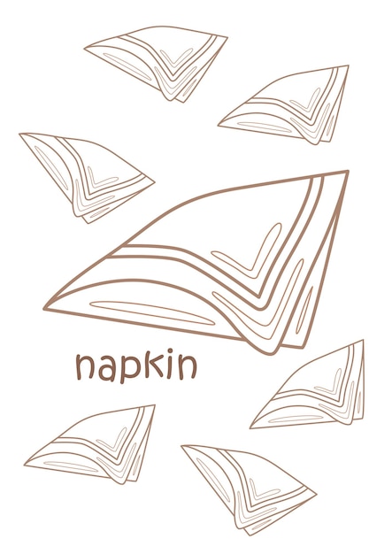 Premium vector alphabet n for napkin vocabulary reading school coloring pages for kids and adult