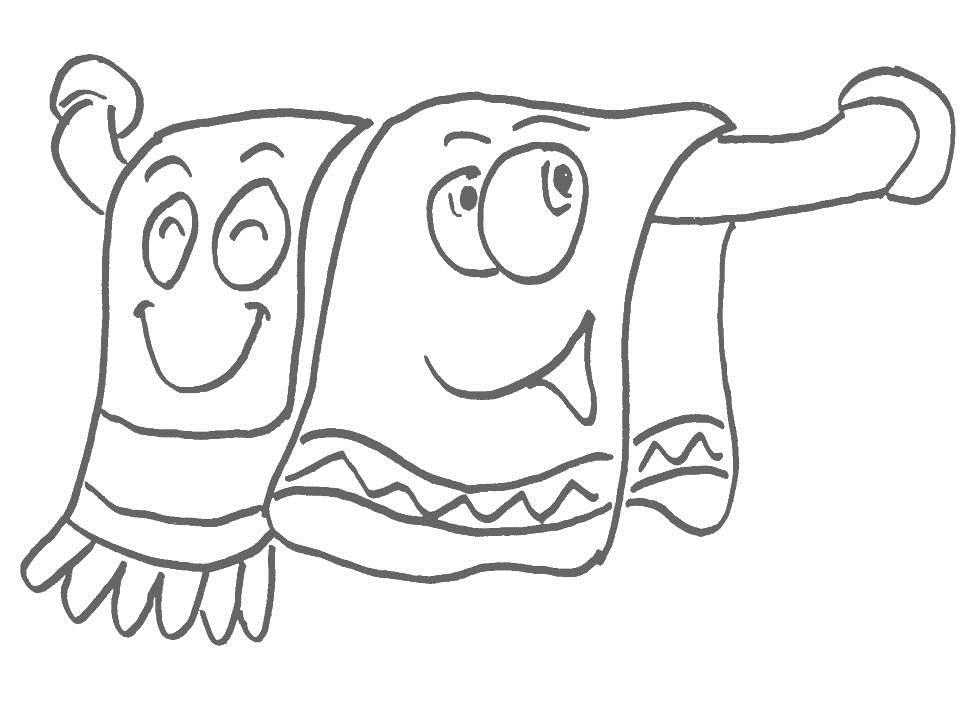 Daily necessities coloring printable page for kids