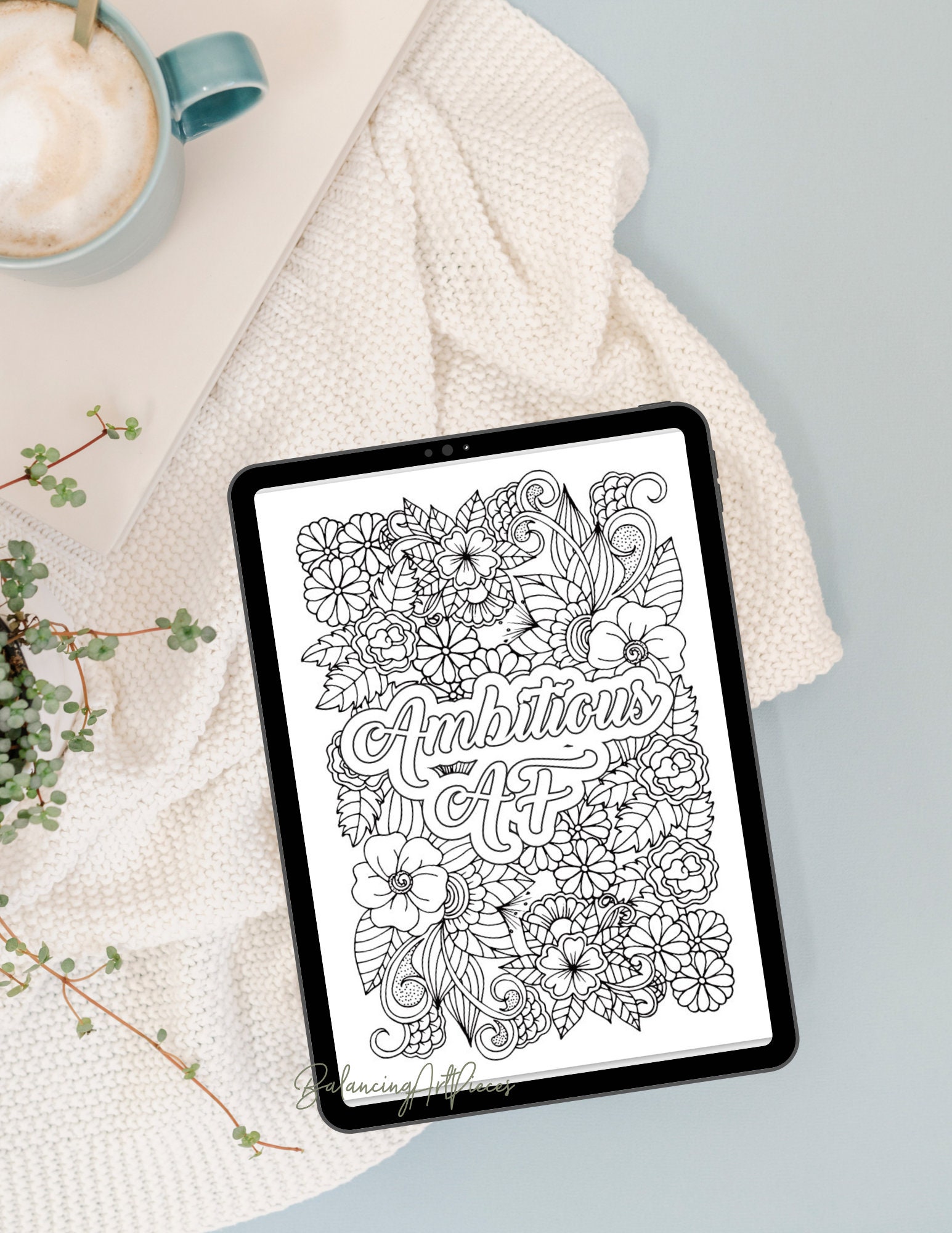 Pack coloring pages printable mental health know your worth babe focus on the good you are enough vibin thrivin ambitious af