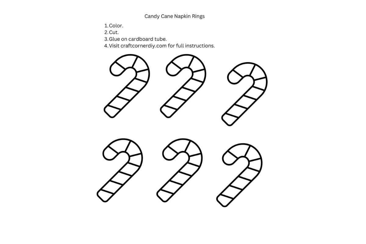 Easy christmas napkin rings free printable craft corner diy