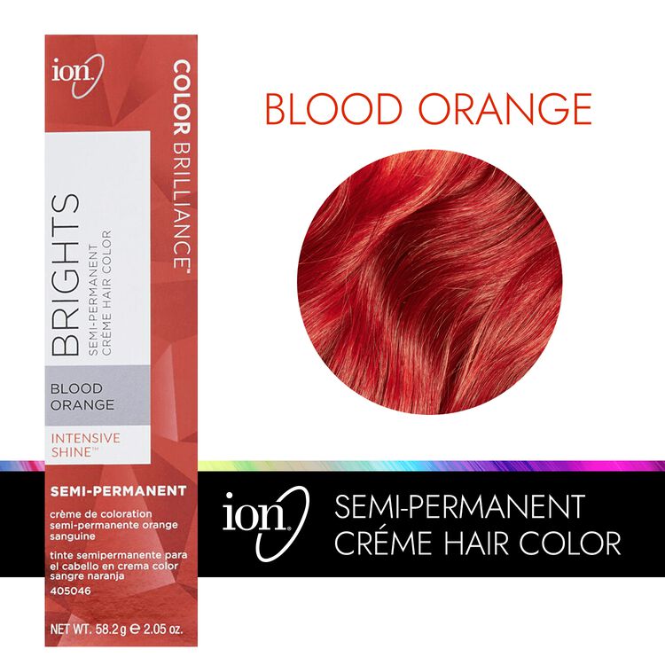 Ion color brilliance semi permanent neon brights hair color blood orange