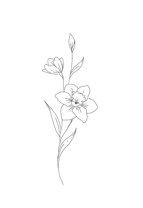 Daffodil tattoo daffodil tattoo narcissus tattoo simplistic tattoos