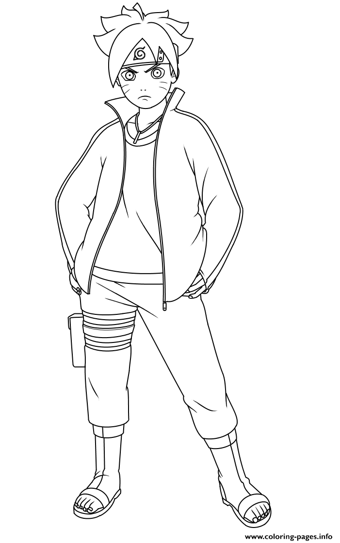 Naruto uzumaki a young ninja who seeks to gain recognition coloring page printable