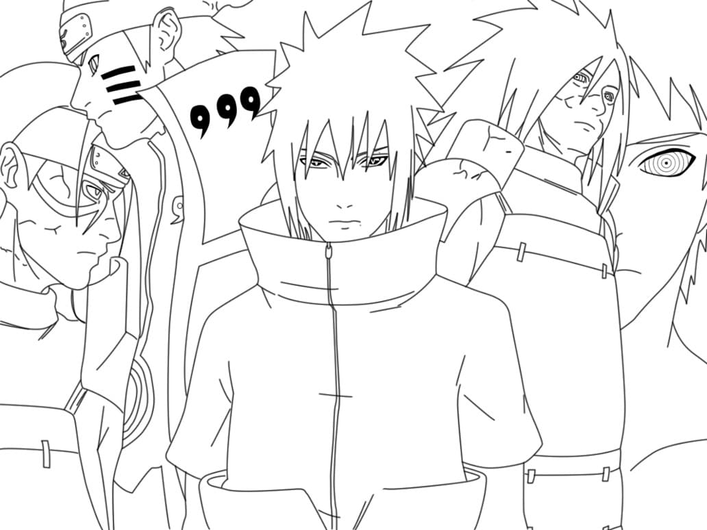 Sasuke coloring pages