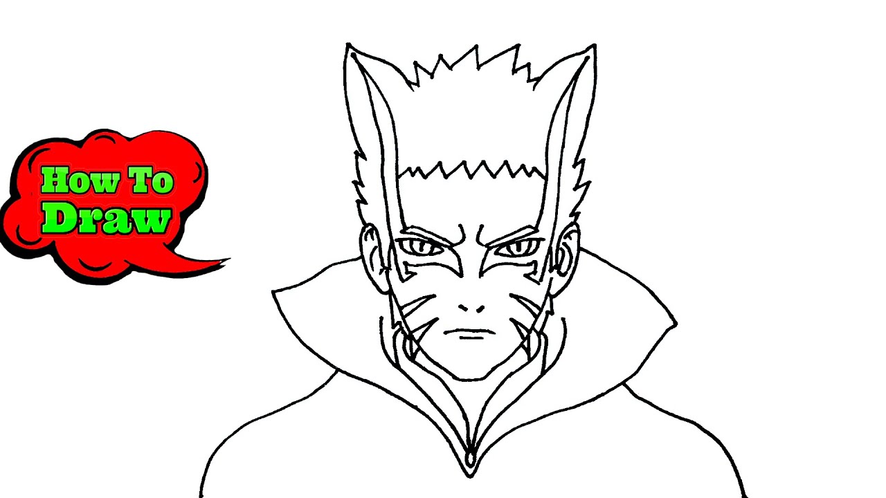 How to draw naruto baryon mode easy step by step
