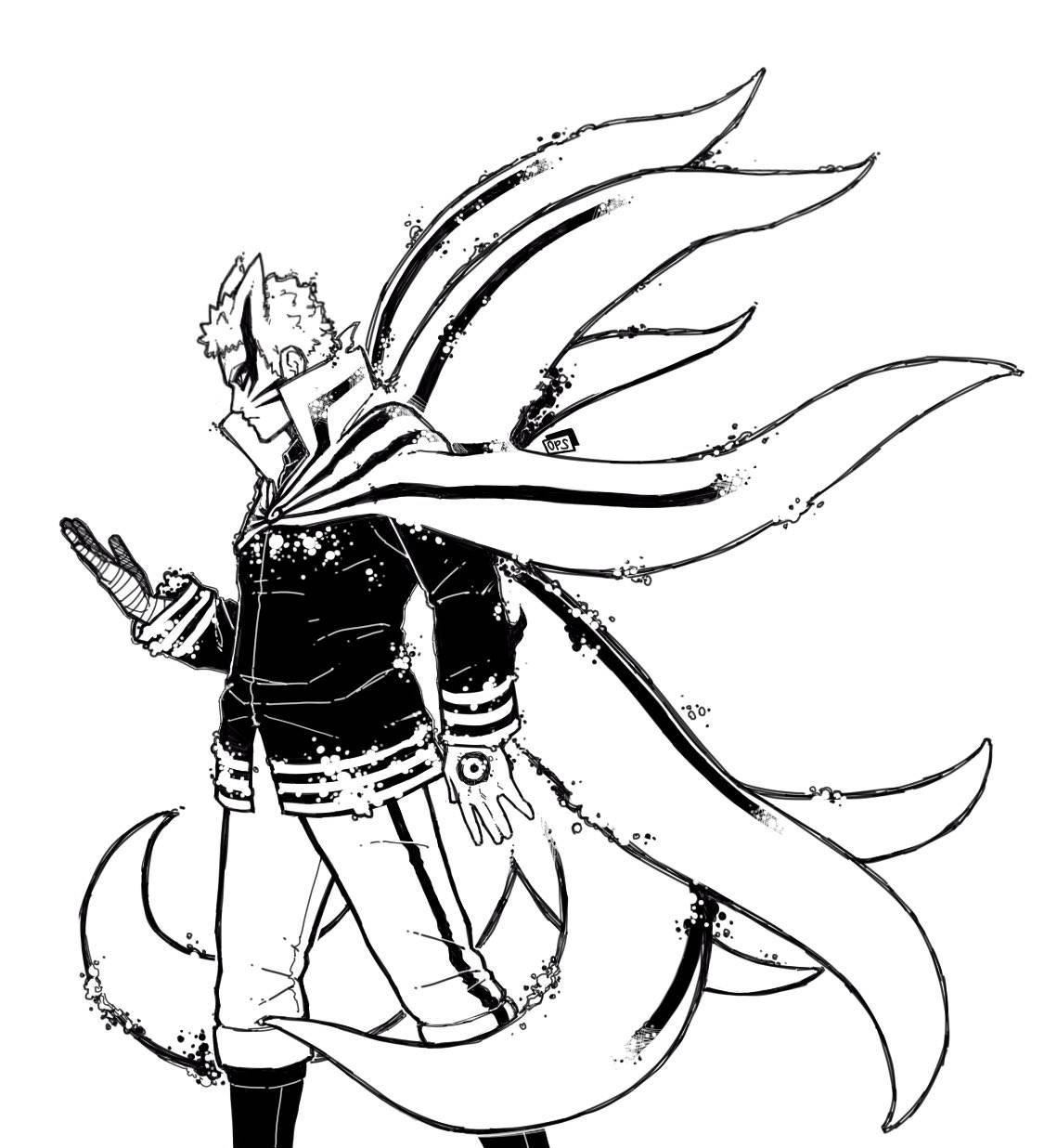 Download naruto baryon mode sketch wallpaper