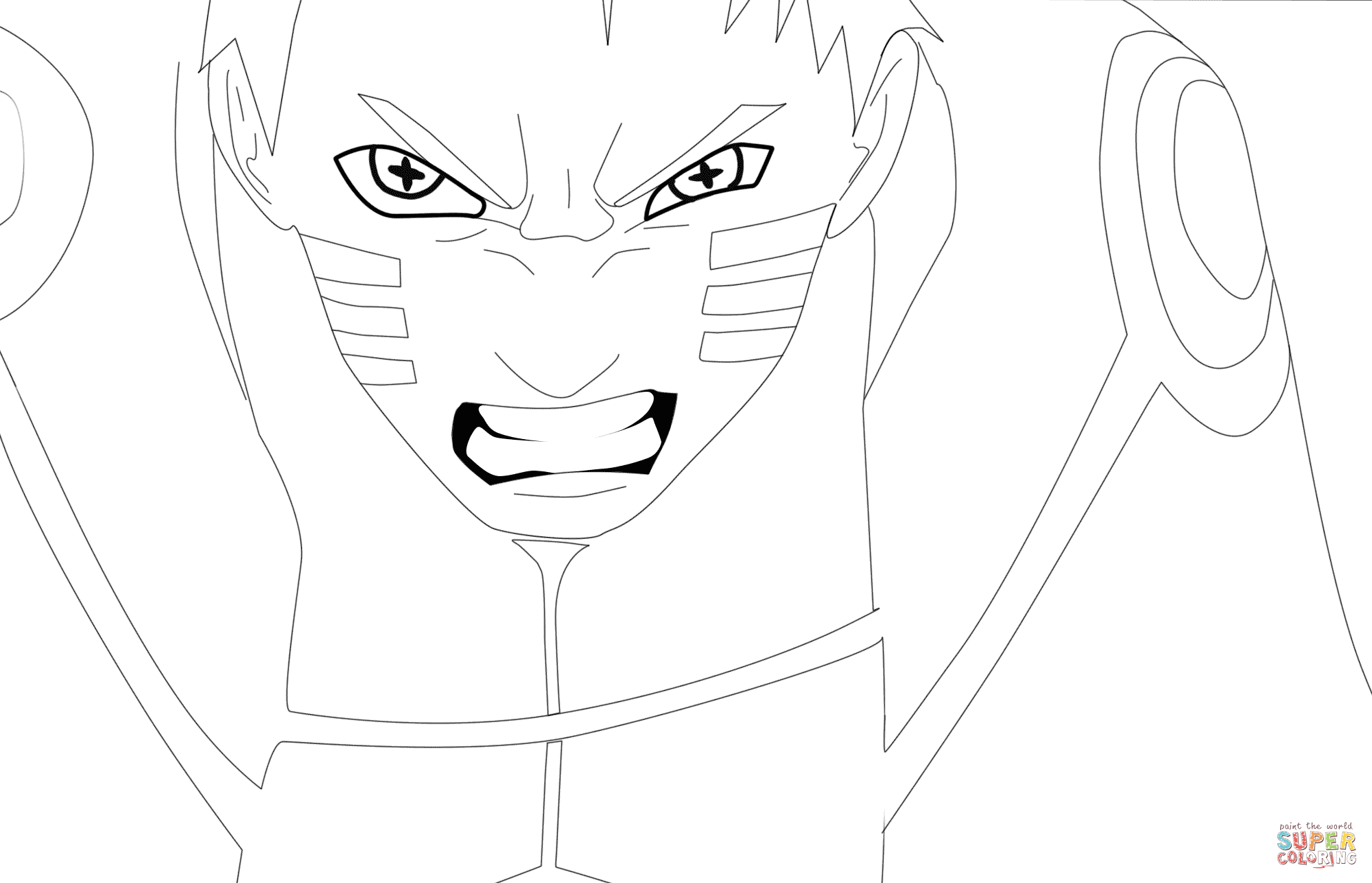 Naruto hokage coloring page free printable coloring pages
