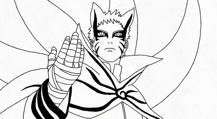 Naruto baryon mode lineart naruto desenho desenhos desenho