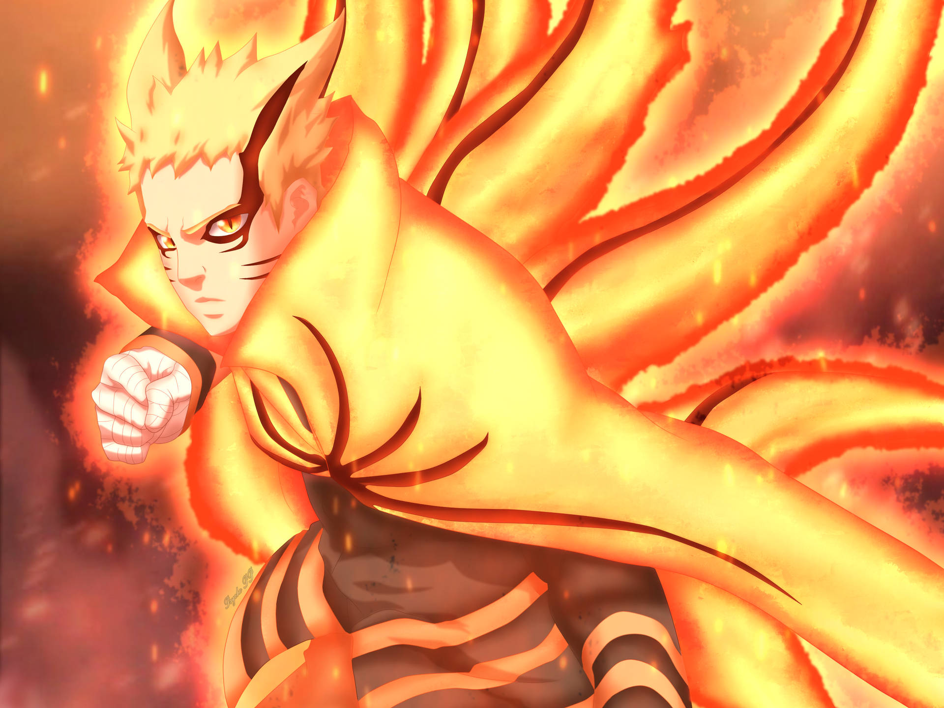 Download naruto baryon mode technique wallpaper