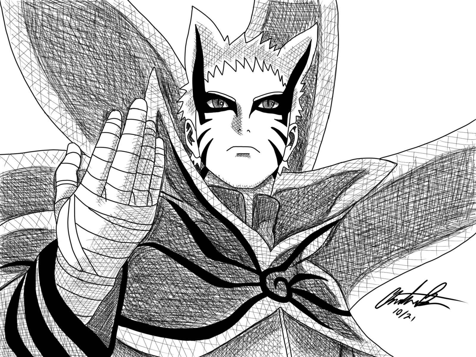 Naruto baryon digital ink by christian baum on