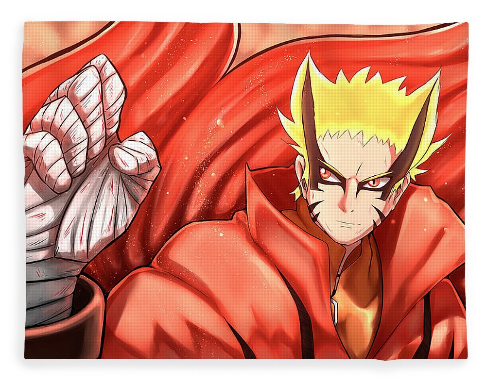 Naruto baryon mode fleece blanket by nguyen hai