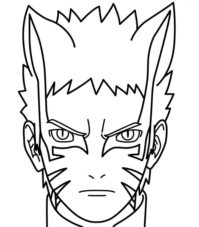 Coloring pages boruto baryon mode print free