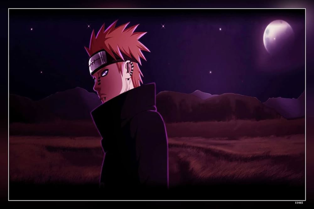 Postersworld anime naruto pa naruto yahiko naruto matte fish paper poster prt x ch multicolor pw