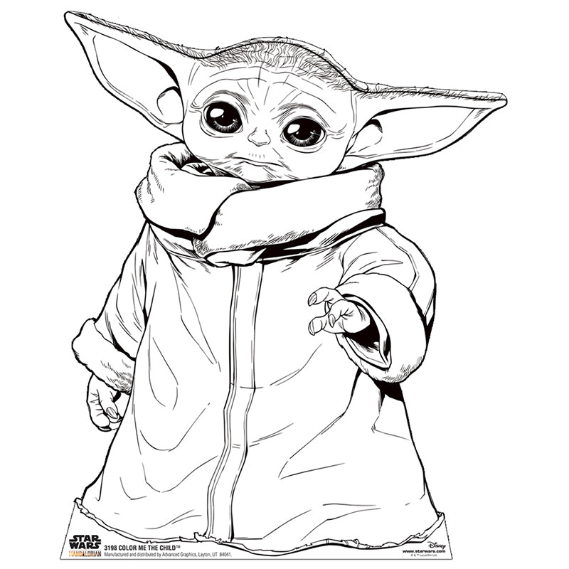 Color me child from the mandalorian cardboard cutout standup standee â