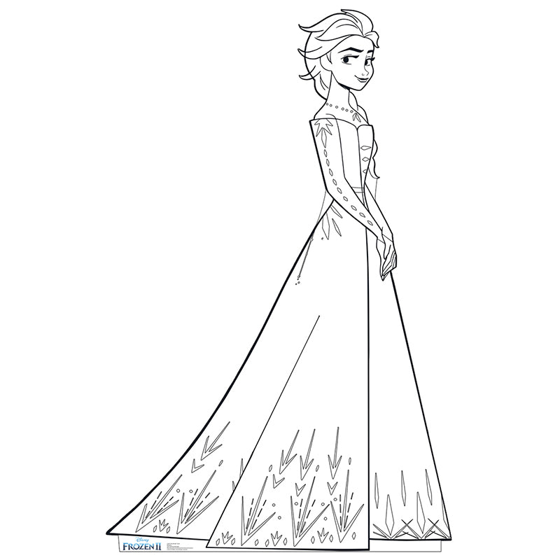 Color me elsa from frozen cardboard cutout standup standee â