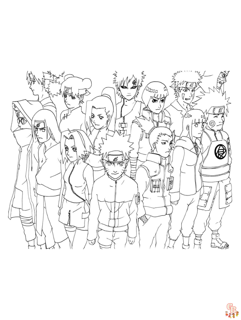 Free naruto coloring pages for kids and adults