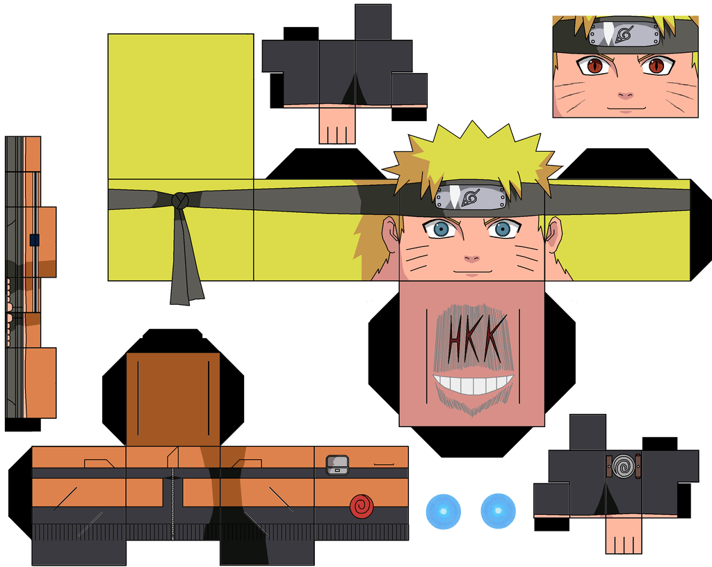 Naruto paper toy free printable papercraft templates