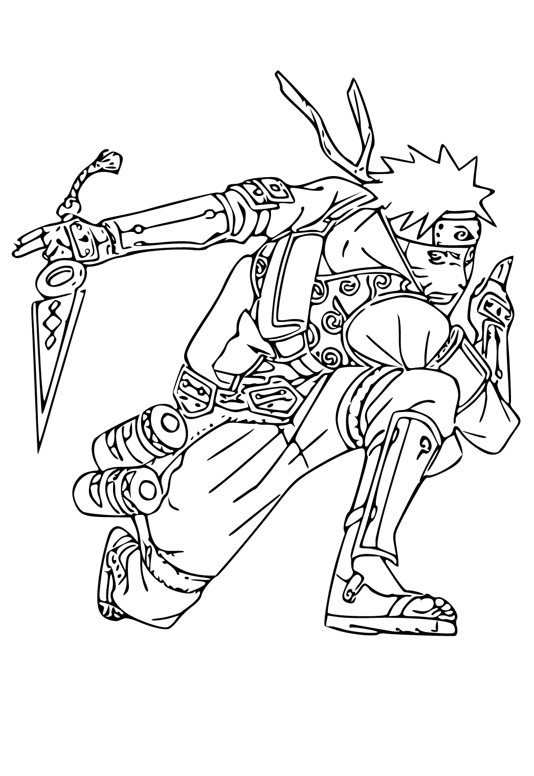 Free printable naruto weapon coloring page sheet and picture for adults and kids girls and boys