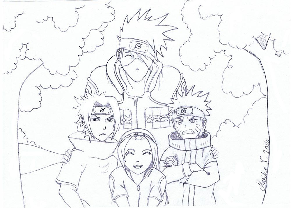 Colouring naruto kakashi sasuke and sakura by yikyik on