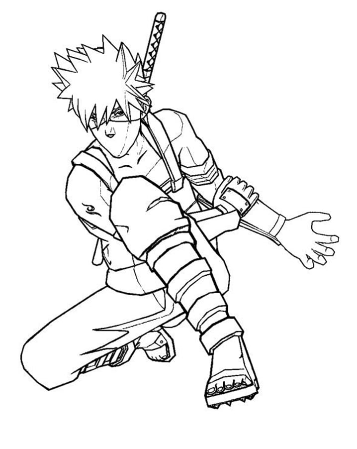 Naruto hatake kakashi coloring page