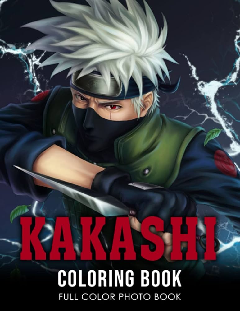 Kakashi coloring book hatake kakashi naruto anime manga character coloring book get creative be inspired have