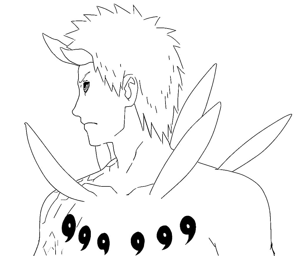 Obito uchiha from anime coloring page