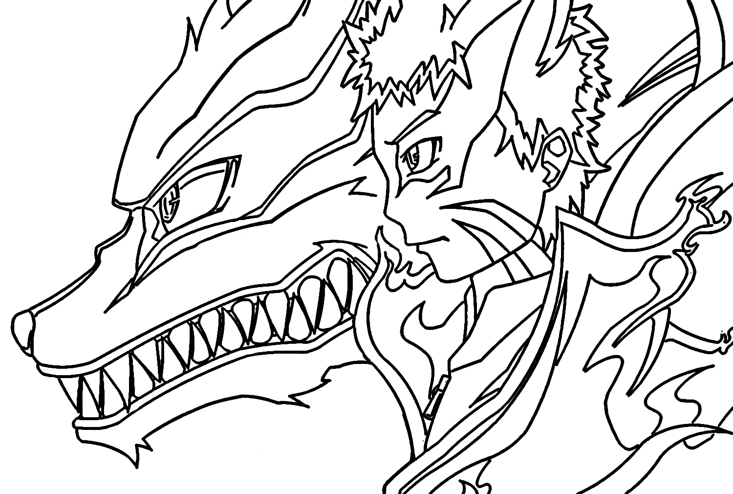 Kurama coloring pages naruto