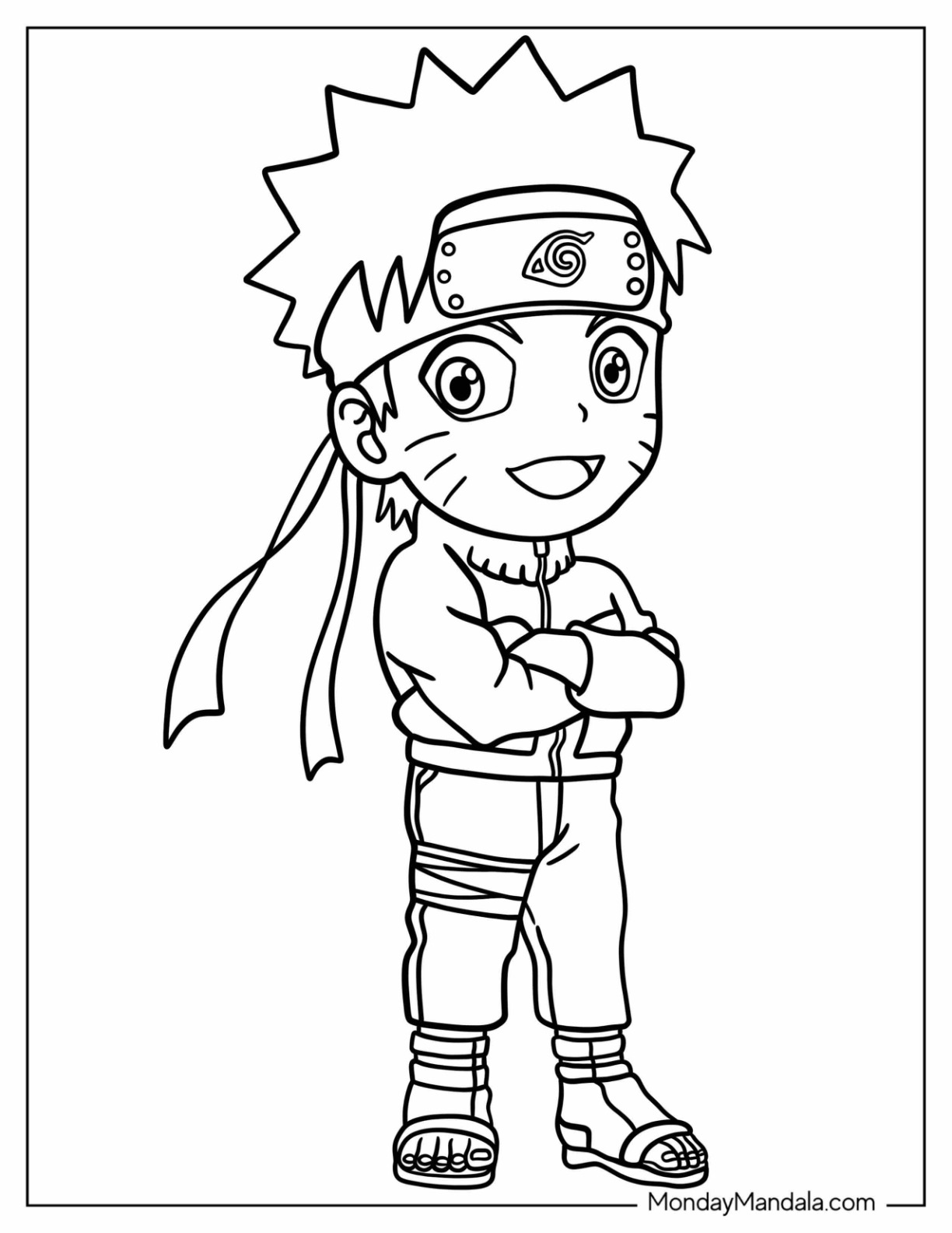 Naruto coloring pages free pdf printables