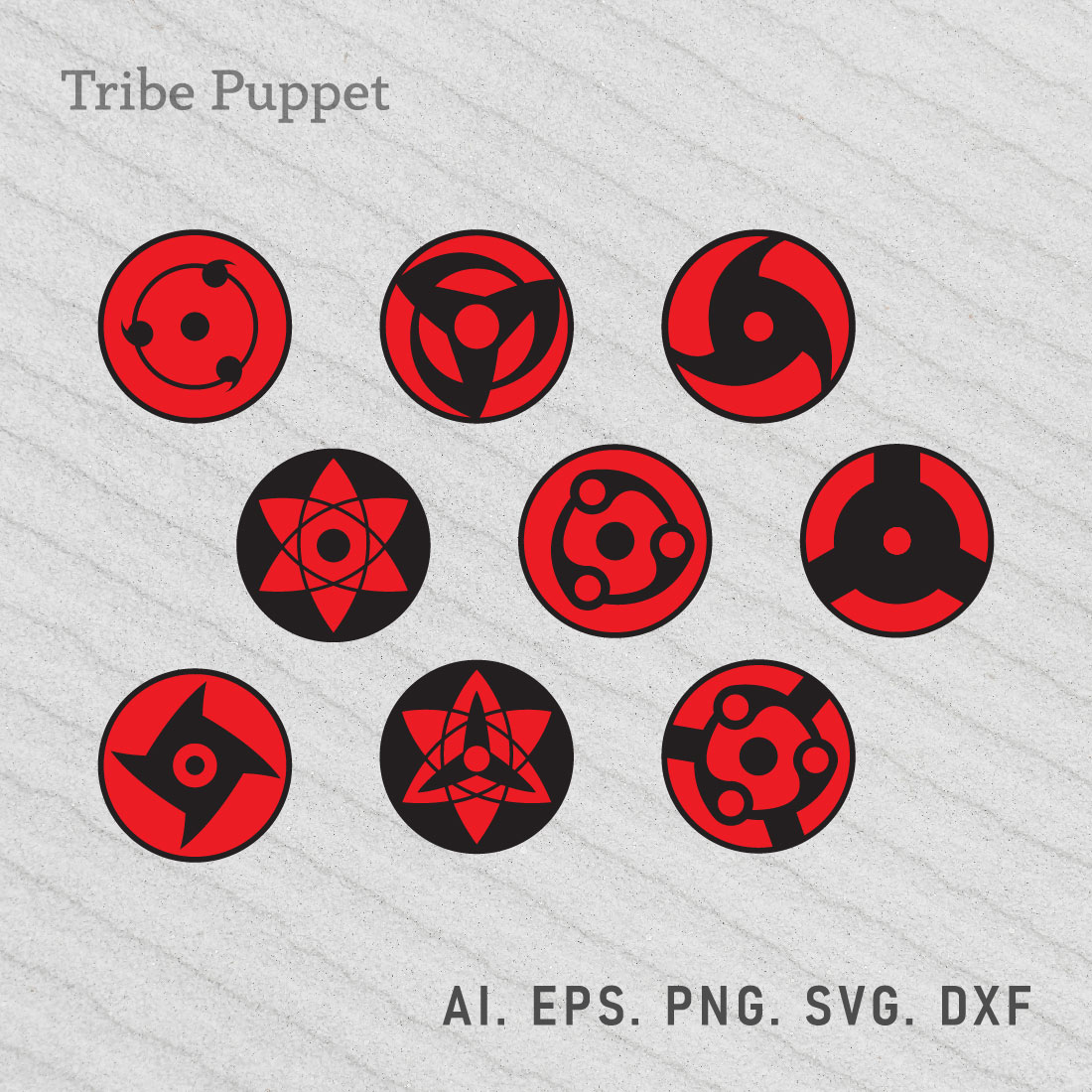 Naruto sharinganrinnegan vector set