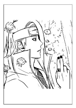 Unlock the magic printable deidara coloring pages for ultimate naruto fandom
