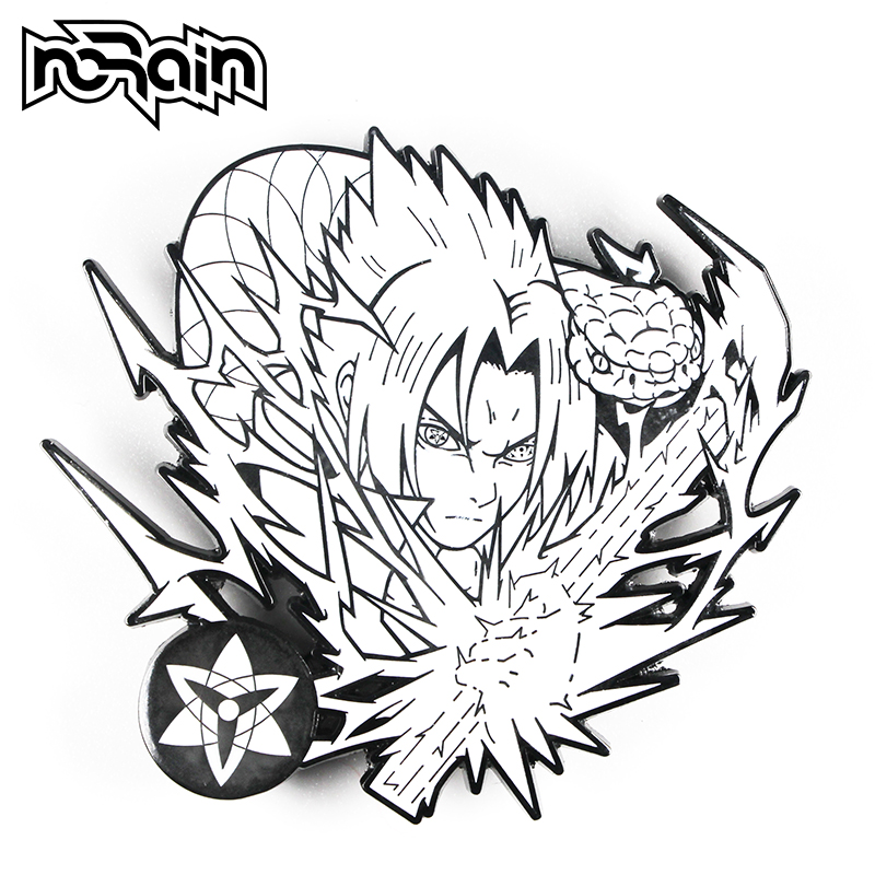 Naruto uchiha sasuke creative pearl paint luminous badge brooch fashion action figure schoolbag anime accessories toys