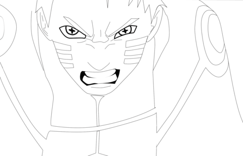 Naruto hokage coloring page free printable coloring pages