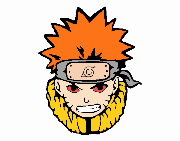 Colored page angry naruto painted by user not registered
