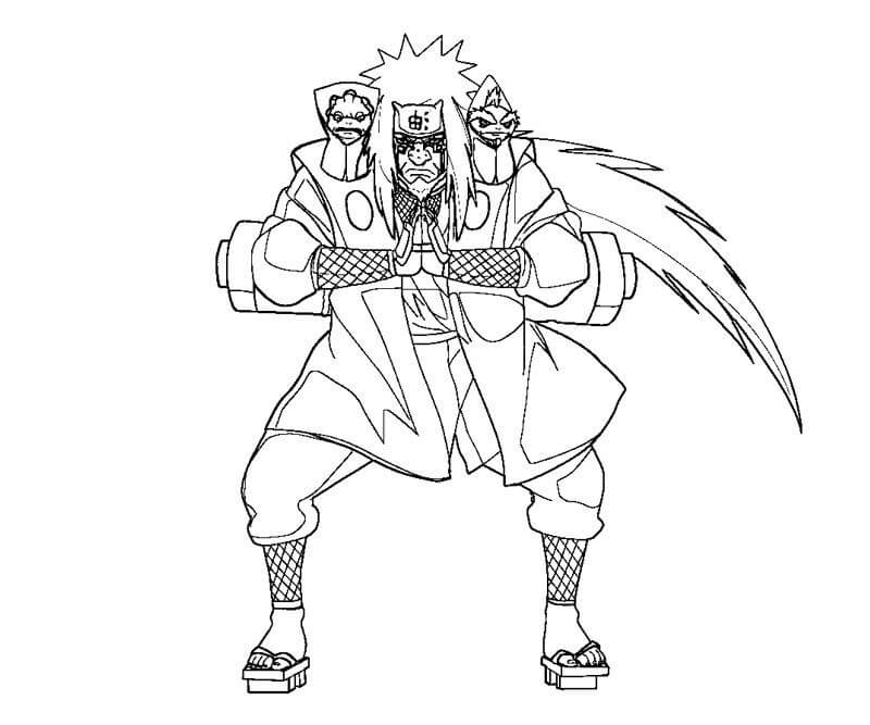 Jiraiya sage mode coloring page