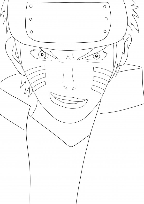 A cool coloring sheet of naruto