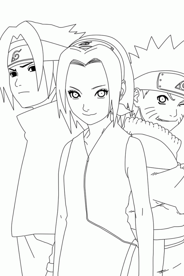 Naruto team coloring pages