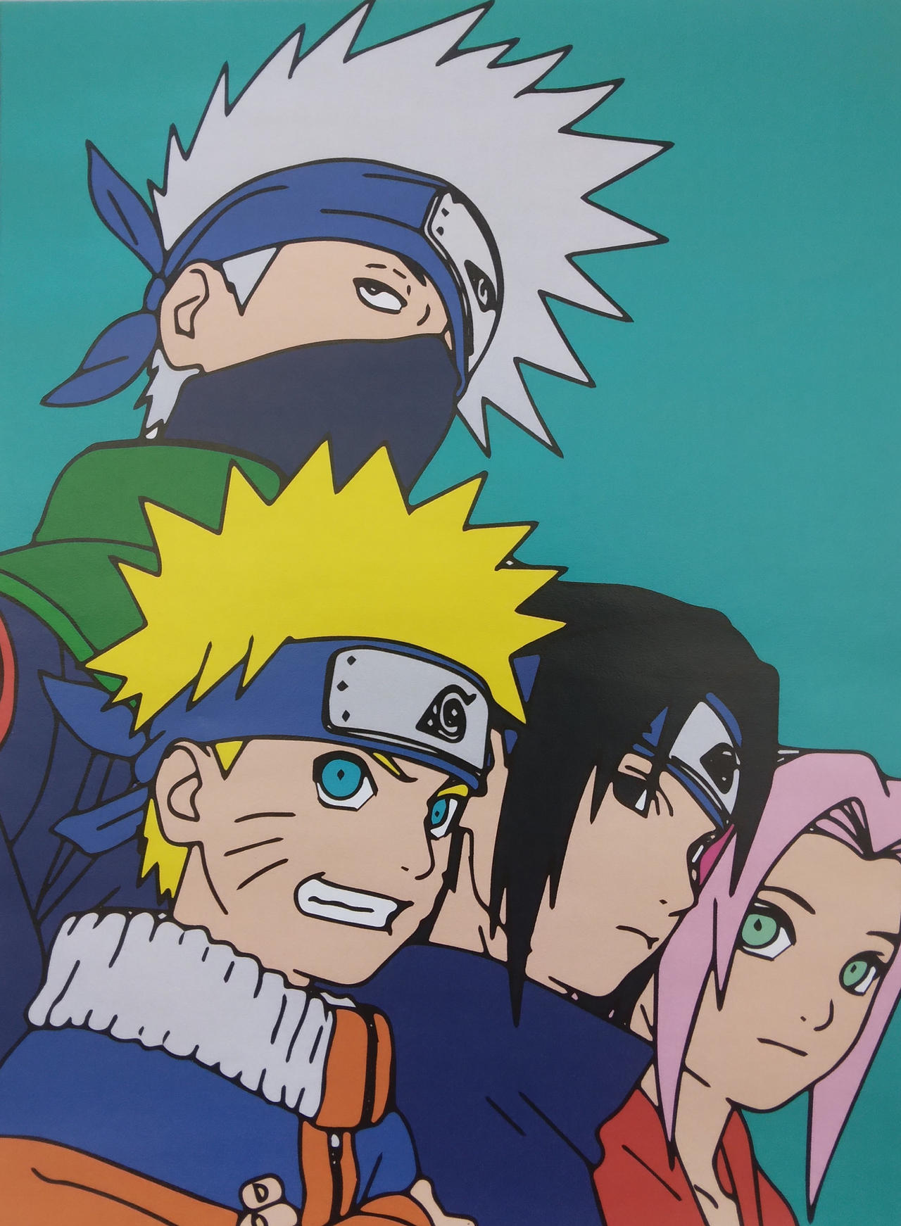 Naruto team coloring page by dlartz on