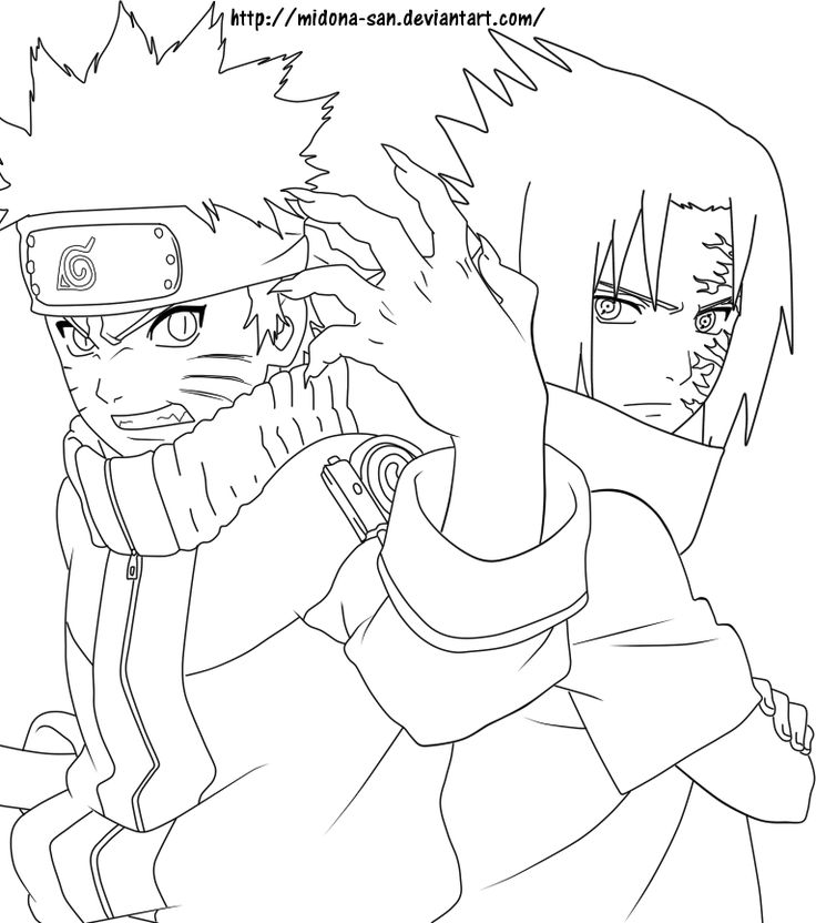 View and download hd naruto vs sasuke coloring pages sasuke and naruto lineart