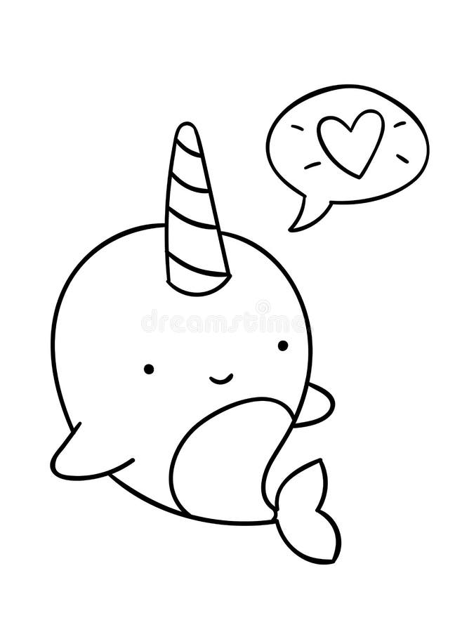 Narwhal black white stock illustrations â narwhal black white stock illustrations vectors clipart