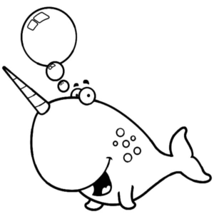Narwhal coloring pages printable for free download
