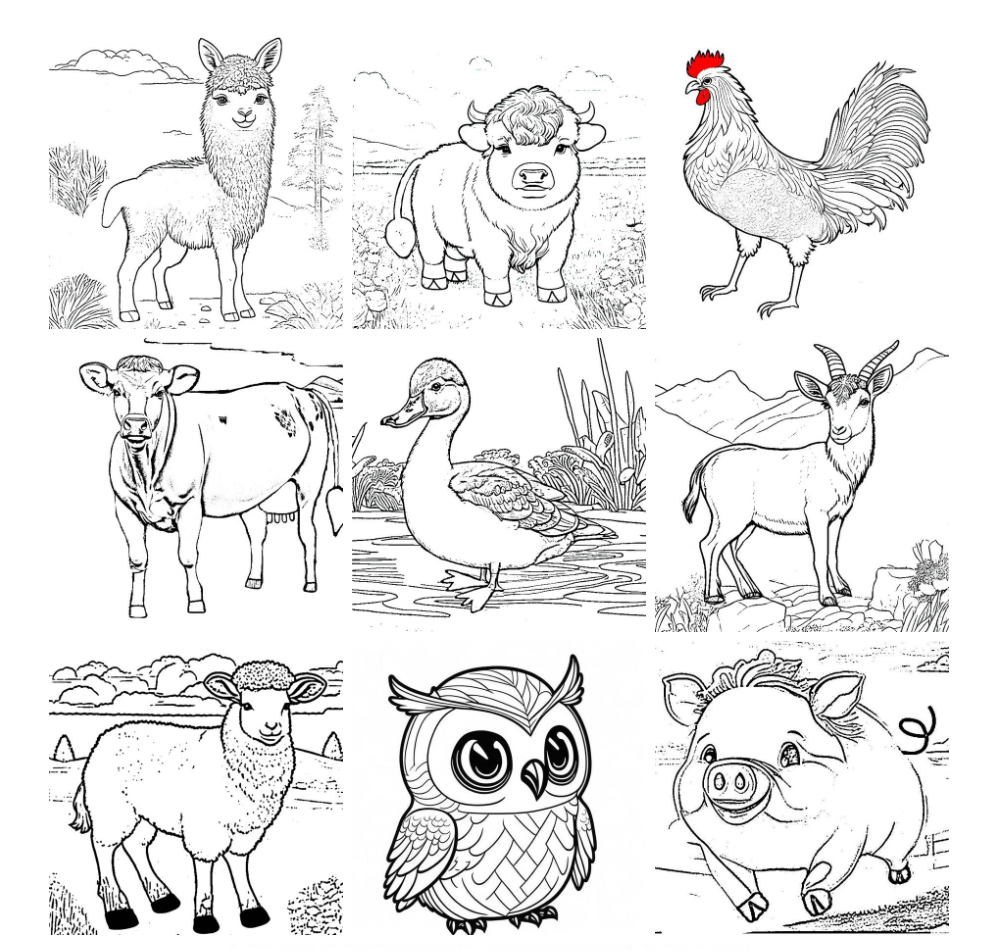 I make coloring pages do teachers need anything like charts info graphics printables etc i am adding farm animals as sample please let me knowi would be more than happy to help