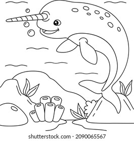Narwhal colouring images stock photos d objects vectors