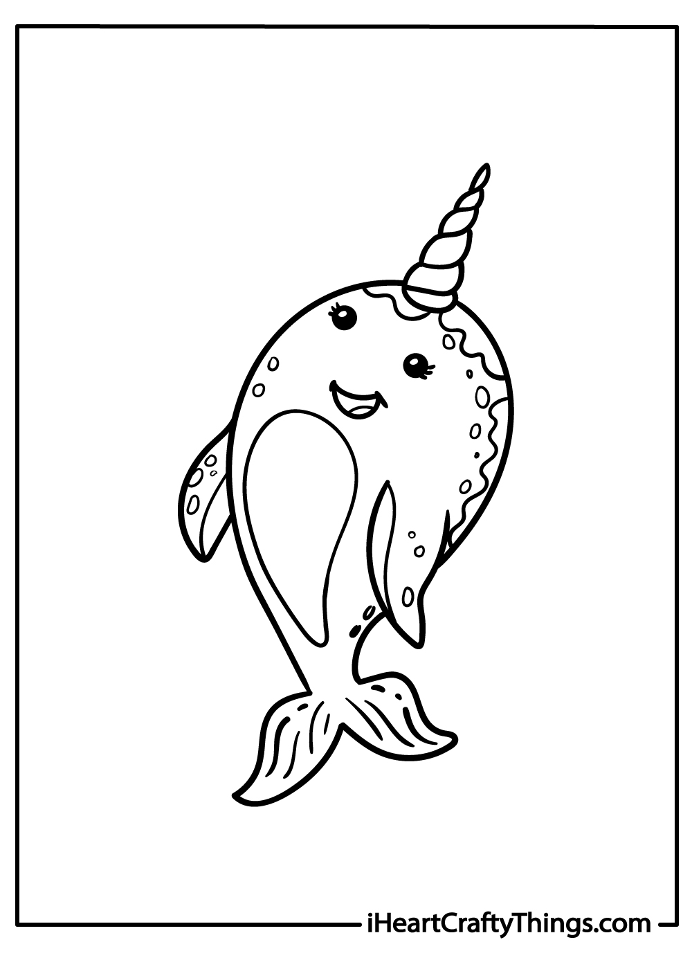 Narwhal coloring pages free printables