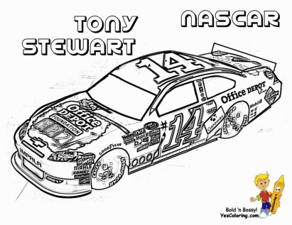 Free printable nascar coloring pages