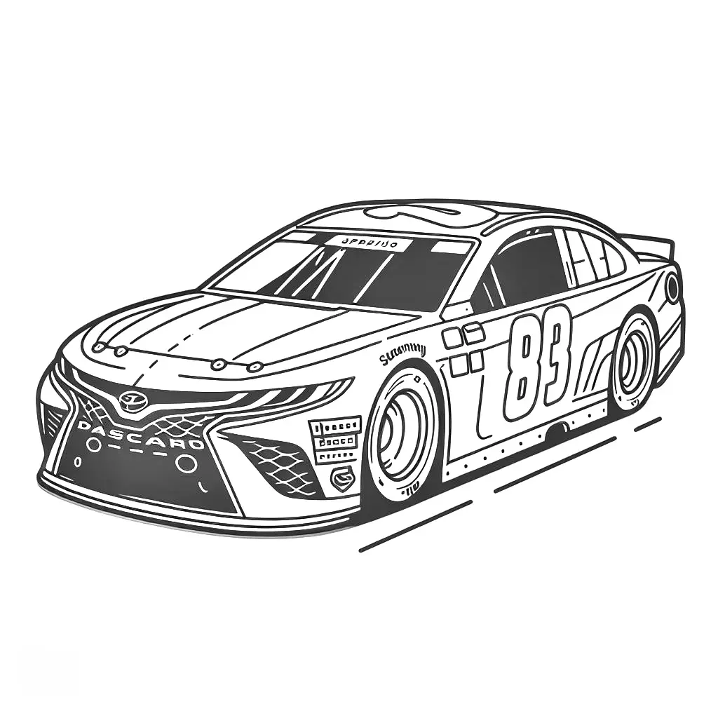 Color zoom race car coloring book for kids