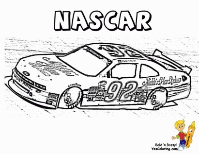 Free printable nascar coloring pages