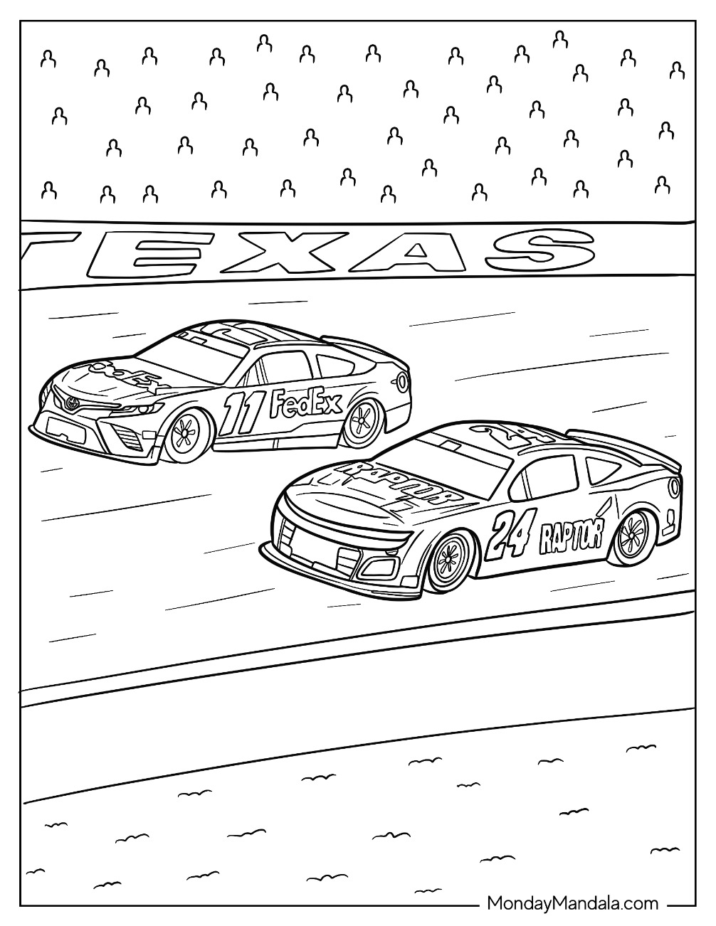 Nascar coloring pages free pdf printables