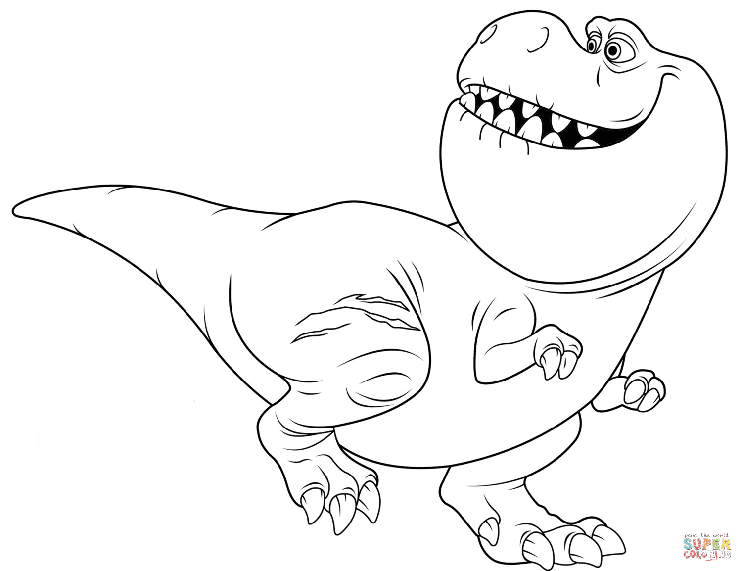 Nash from the good dinosaur coloring page free printable coloring pages