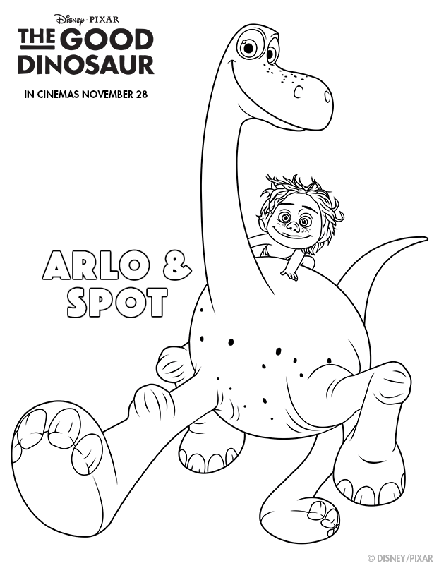 The good dinosaur louring pages