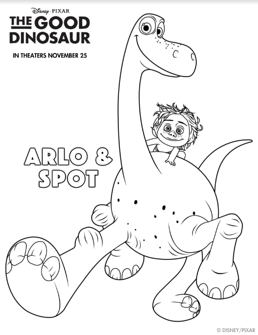 The good dinosaur coloring pages